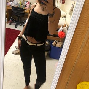 black tank top